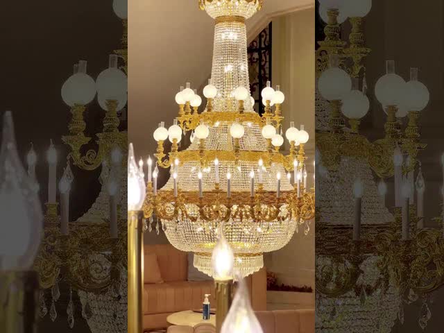 Iluminação de candelabro comercial de latão de alta qualidade Fonte de luz E14