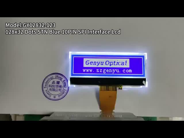2.18インチ COGグラフィックLCDディスプレイ 128x64点 STNブルー 10PIN SPIインターフェース