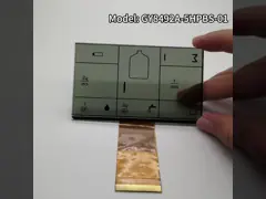 3.0V Custom LCD Panel Black Silk Screen Segmented TN Transmissive FPC Connect