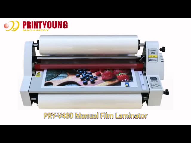 PRY-V480 ミニ 熱用ゴムロール マニュアルフィルムラミネーター