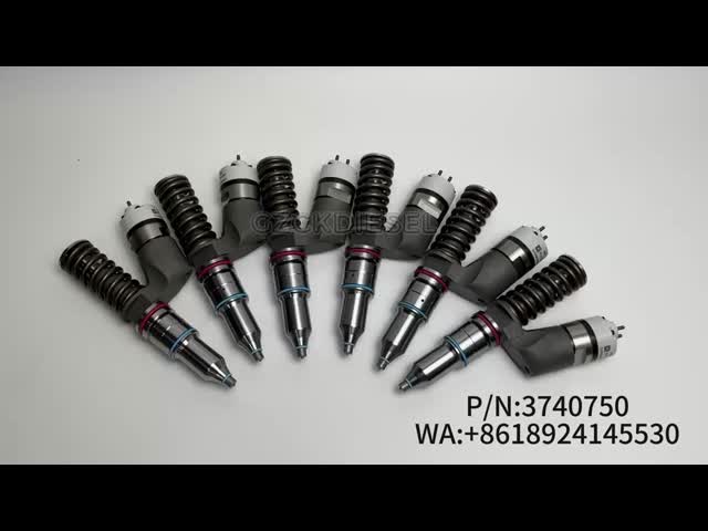 Fuel Injector 374-0750 3740750 20R2284 20R-2284 For 365C 621B Excavator Engine C15 video