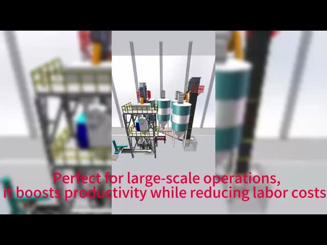 Machine à mélanger les adhésifs de carreaux en céramique 50L ligne de production de mortier sec vidéo