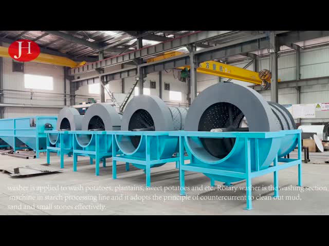 Sand Removing Canna Starch Processing Line Rotary Washer Machine