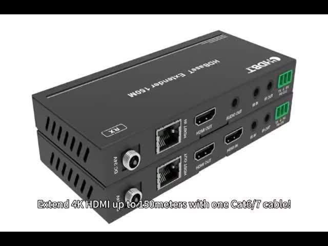 18Gbps HDのビデオ エクステンダーCATの金属のエンクロージャ上のHDMI 50メートルの