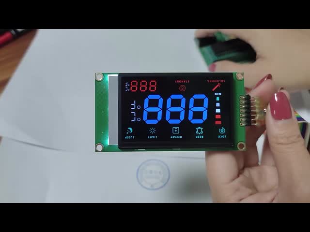 3.3V カスタムセグメントLCDディスプレイ TN 電気メーターのための反射白色バックライト