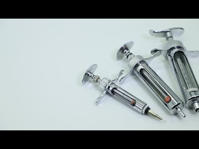 Factory Price 8G metal veterinary syringe High Accuracy C Type