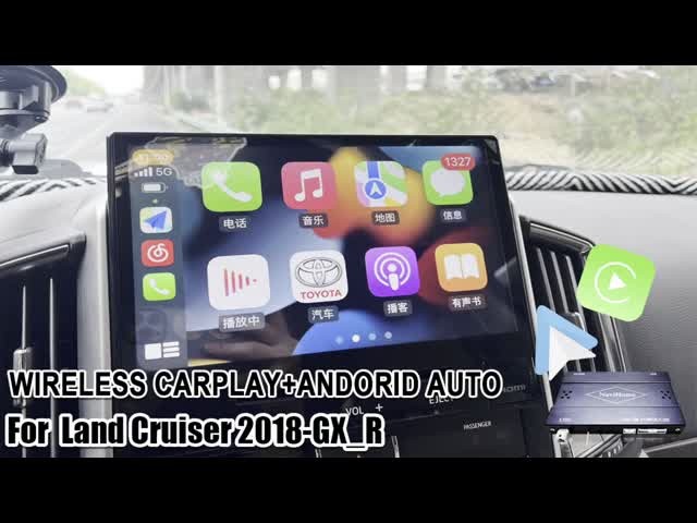 Беспроводной интерфейс CarPlay для Toyota Land Cruiser 200 GX-R,VX-R 2018-2021 Главный блок Fujitsu с Android Auto, Linux System