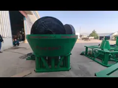 China Ascend 10 Bags Per Hour Three Rollers Water Wet Pan Mill For Gold Silver Ore Stone Grinding Output Size 200 Meshes