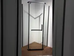 Diamond Shower Enclosure With Aluminium Black Frame And 6/8mm Tempered Glass
