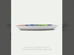 8 Zoll Essensgeschirr Keramik Farben Salat Teller Für Frühjahr Sommer Custom Töpferwaren Essensgeschirr