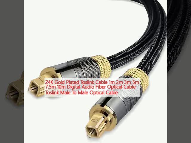 24K позолоченный Toslink кабель 1m 2m 3m 5m 7.5m 10m цифровой аудио волоконно-оптический кабель Toslink Мужчина к Мужчине оптический кабель