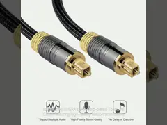 24K Gold Plated Toslink Cable 1m 2m 3m 5m 7.5m 10m Digital Audio Fiber Optical Cable Toslink Male To Male Optical Cable