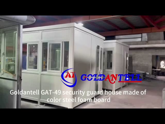 Customized Size Enviroment Friendly Security Sentry Box Guard House with Shaped Steel Rock Wool Board