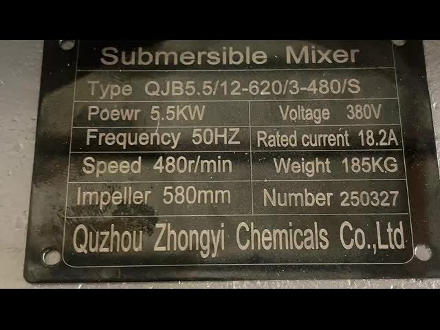 Jet Submersible Mixer Pump QJB para o tratamento da água da água de esgoto