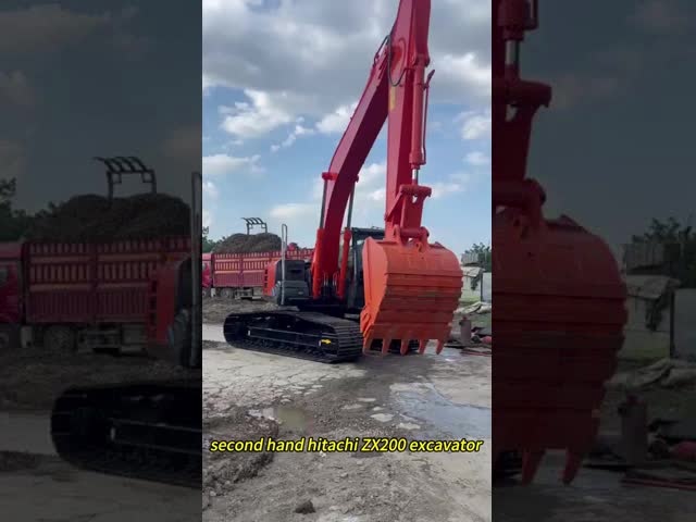 Импортированный оригинальный Hitachi ZX200-5 Использованный экскаватор 20 тонн для строительных работ