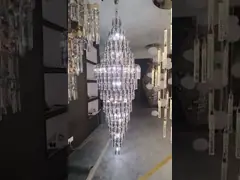 Op maat gemaakte plafondverlichting hanglamp voor hotel villa trap Home Decor Nordic Modern K9 Crystal Chandelier