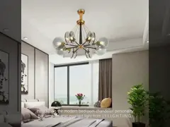 Postmodern Chandelier Villa Living Room Pedant Light Creative Luxury Glass Dining Room Chandelier