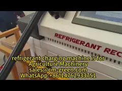 R600 R134a R22 Machine de recharge de récupération de réfrigérant Équipement de remplissage Station de recharge de récupération de carburant AC video