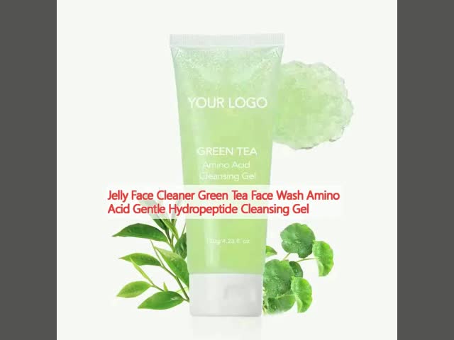 Jelly Face Cleaner Chá Verde Face Wash Aminoácido Gentle Hydropeptide Gel de Limpeza
