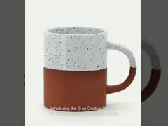 10oz Kreativ-Keramik-Tee-Kaffee-Tasse mit Zwei-Farb-Griff