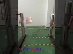 Αυτόματη κυλινδρική περιστροφική πύλη αναγνώρισης προσώπου έξυπνων καρτών για τον αερολιμένα γραφείων