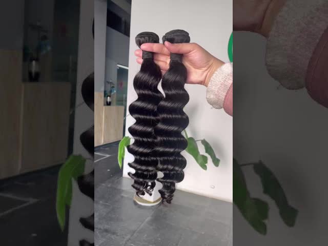 シングルドナー 生毛束 ゆるやかな波 ペルーとブラジルの人間の髪の毛