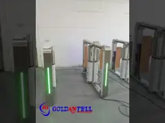 Οι άσπρες περιστροφικές πύλες ελέγχου προσπέλασης χρώματος συνήθειας περνούν γρήγορα την πύλη ταχύτητας εμποδίων ταλάντευσης