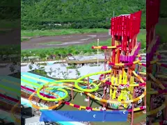 OEM Amuse Parc aquatique enfants terrain de jeux Rides piscine en fibre de verre toboggans