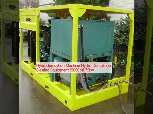 Máquina de hidrodemolição Equipamento de exploração de hidrodemolição 15000psi 75kw