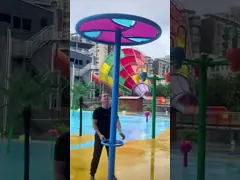 शीसे रेशा पानी मशरूम फव्वारा बच्चों के स्प्रे पार्क के लिए अनुकूलित