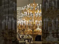 Hotels Luxury Golden Extra Large Chandeliers For High Ceilings