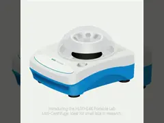 Portable Lab Mini Centrifuge, 6/8 Tubes, 4000 RPM, Compact Design for Sample Separation, Ideal for Small Labs & Research
