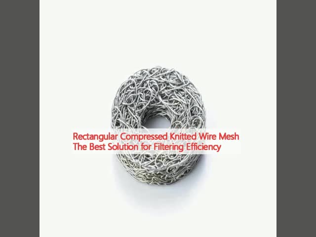 Rectangular Compressed Knitted Wire Mesh Best Solution for Filtering Efficiency