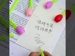 Color Changing Flower Pens - Pack Of 30 Ballpoint Pens Creative Gel Ink Rollerball Pen For School Home Office Stationery Store Kids Girls Gift, Black 0.38mm (Tulip)