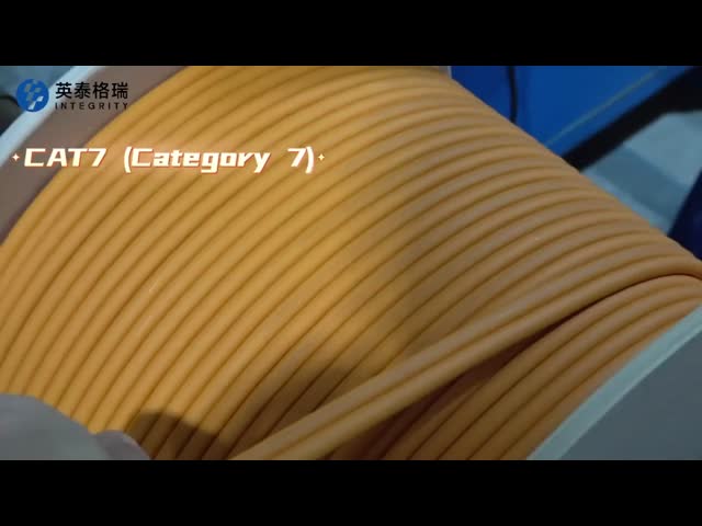 23AWG SFTP CAT7ケーブル CPR オレンジ PVC シールドエスネットケーブル 酸素のない銅
