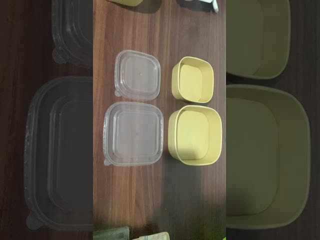 環境に優しい製品のためのPP蓋 ヌードル 紙のクラフト 単品サラダ碗