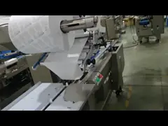 China Bread Cupcake Layer Cake Flow Packing Machine Bread Pillow Film Packing Machine for sale