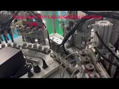 High Precision And Qualified Rate Euro Cap Assembly Machine For Automatic Assembly Of Easy Peel Foil Caps For IV Infusion Soft Bags And Bottles