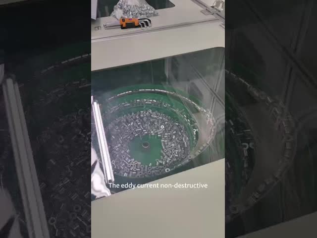 Eddy current flaw detector automated  magnetic ring  detection video