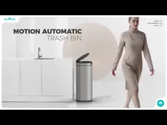 Automatic Trash Can Round Motion Sensor Trash Can Household Sensor Bin Stainless Steel Waste Bin