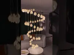 OEM LED Glass Flower Ceiling Light Soft Brightness Wear Proof