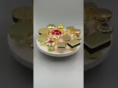 Custom Logo Perfume Bottle Caps For FEA15 Glass Bottle In Antique Brass Finish