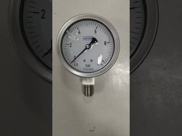 EN837-1 ベヨネットベゼルオイル 63mm 圧力計