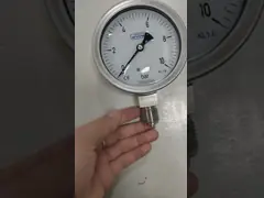 EN837-1 روغن لبه چنگال 63mm فشار سنج