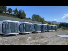 Ramah Lingkungan Kapsul Kontainer Rumah Prefab Outdoor Kantor Pod