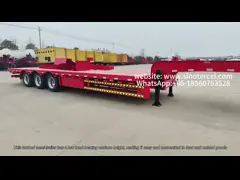 Semi Lowbed Trailer 60t 3 Axle Low Bed Trailer Pull Containers Applicable In Height-restricted Areas Smooth Driving