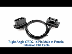 Right Angle OBD 2 OBD2 Extension Extender Cable With 8-core Wires