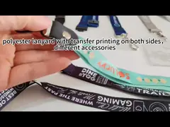 Flat Blank Polyester Lanyards Heat Transfer Sublimation Custom Rainbow Color