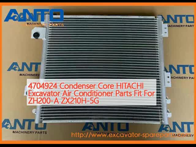 4704924 Condenser Core HITACHI Excavator Air Conditioner Parts For ZH200-A ZX210H-5G