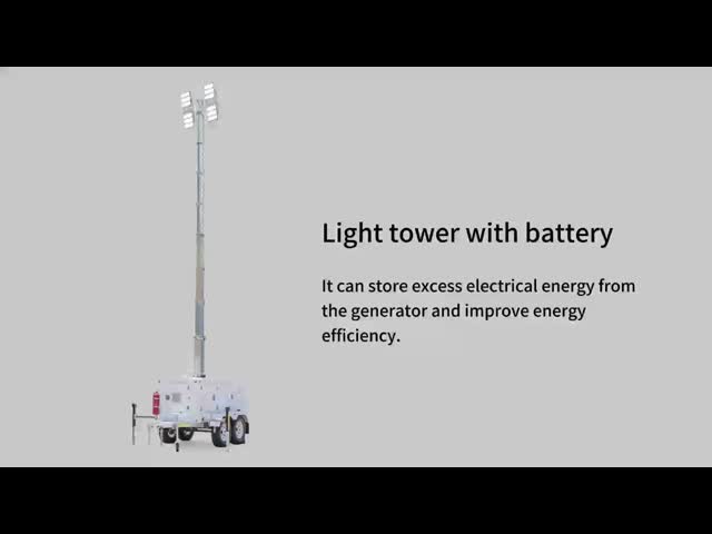 Mobile Diesel Powered Light Towers 6kw/50hz 7.5kw/60hz Telescopic Lighting Tower